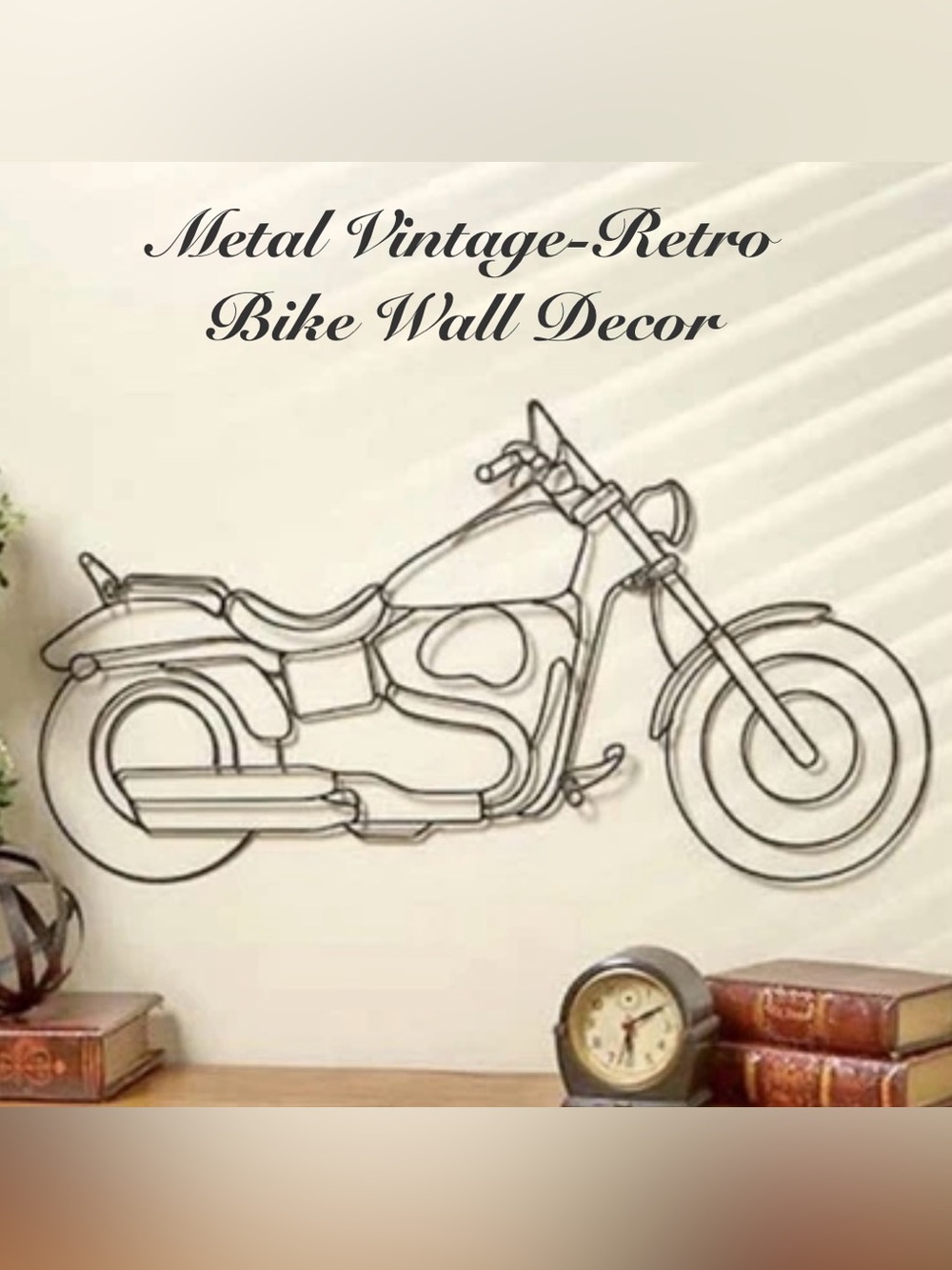 Black Motorcycle Wire Wall Art - Home Wall Decor